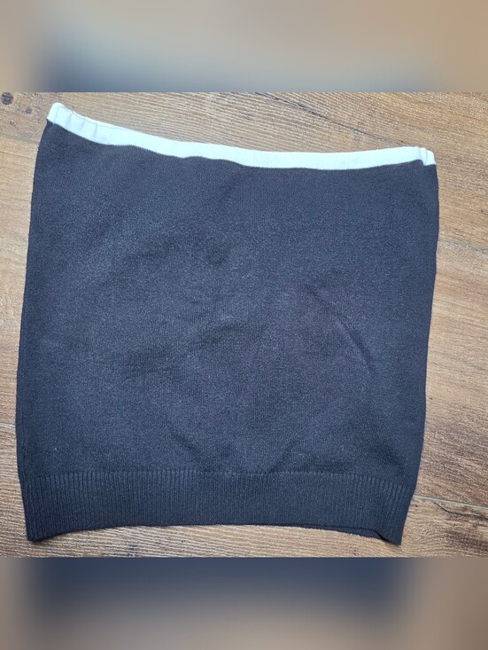 J. Crew Tops - J.Crew Black & White Cotton Blend Sweater Knit Tube Top | Strapless  Size S NWOT